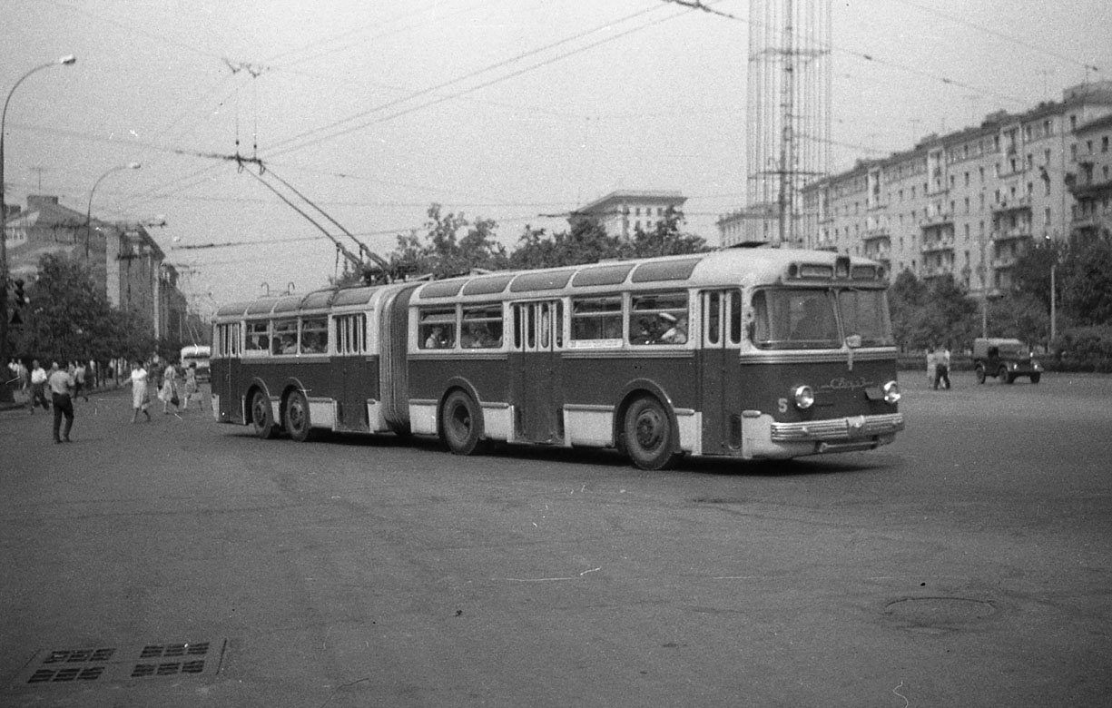 Moskau, SVARZ TS-1 Nr. 5; Moskau — Historical photos — Tramway and Trolleybus (1946-1991)