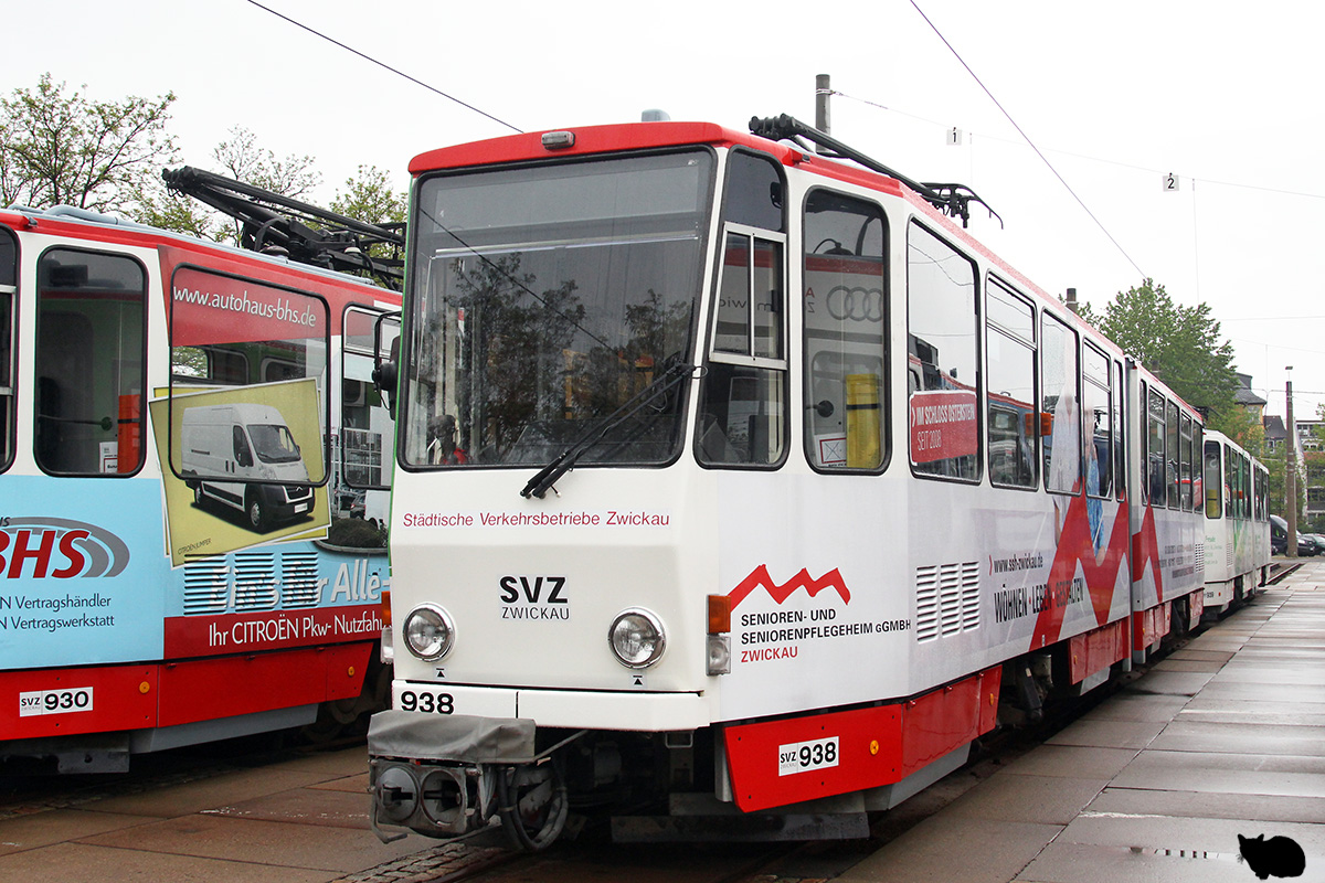 Zwickau, Tatra KT4DMC № 938; Zwickau — Anniversary: 125 years of tramways in Zwickau (11./12.05.2019) • Jubiläum: 125 Jahre Straßenbahn Zwickau (11./12.05.2019)