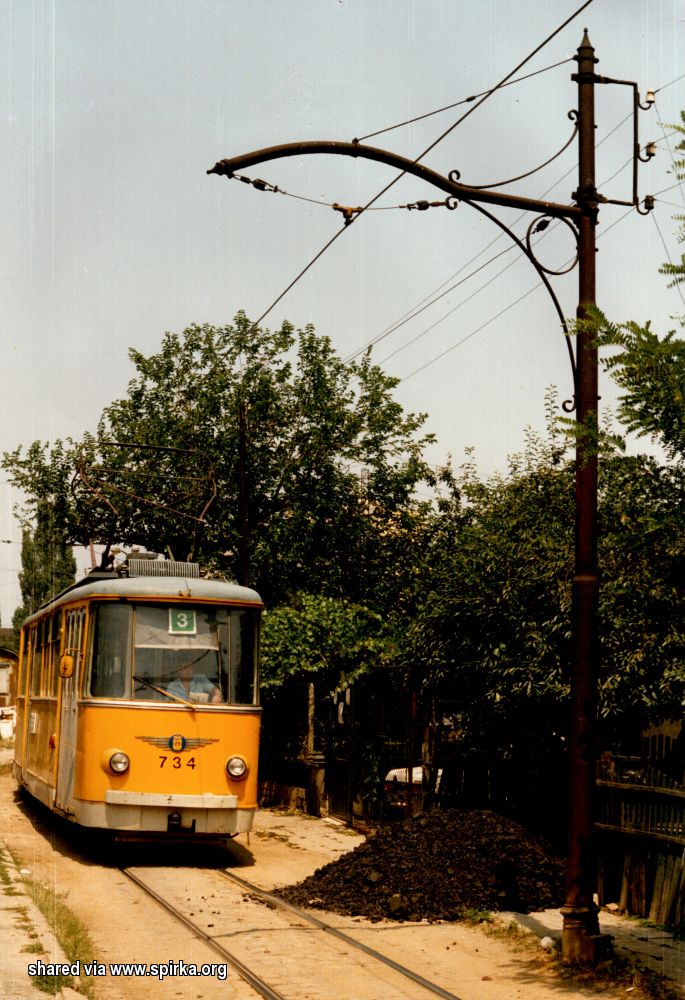 索菲亞, T8M-730 (Sofia 70) # 734; 索菲亞 — Historical — Тramway photos (1945–1989)