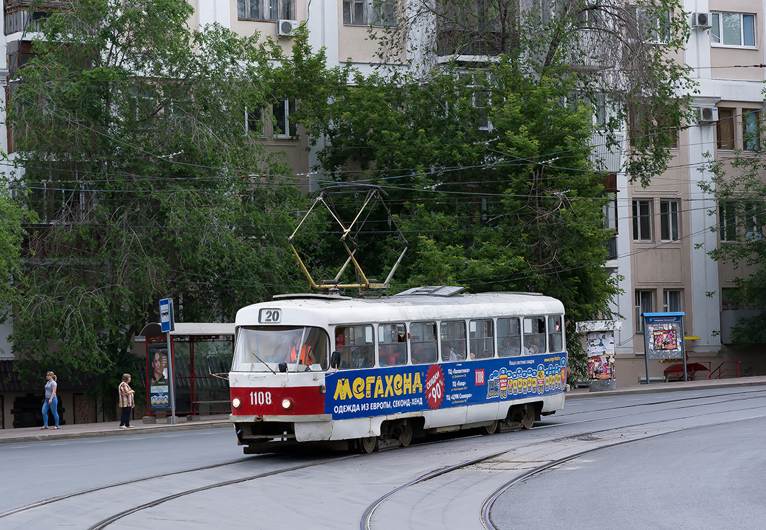 Самара, Tatra T3SU (двухдверная) № 1108