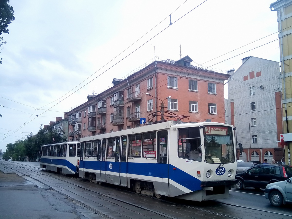 Smolensk, 71-608KM # 264; Smolensk — Shuttle traffic of trams during the repair of Nikolaev Street