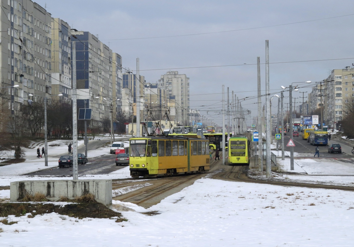 Львов, Tatra KT4SU № 1101; Львов — Трамвайные линии и инфраструктура