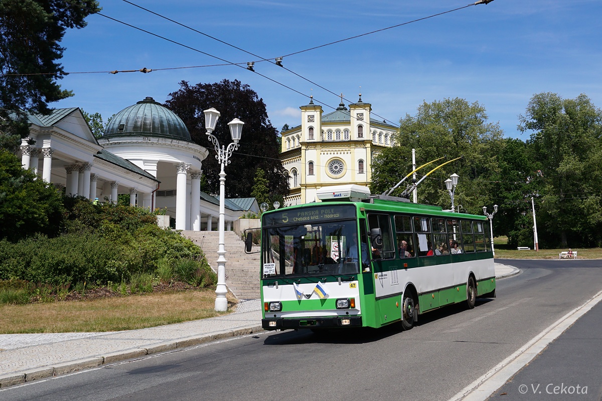 Marienbad, Škoda 14TrM Nr. 47; Marienbad — End of operation of Škoda 14Tr trolleybuses after 45 years (13.07.2019) • Ukončení provozu vozů Škoda 14Tr po 45 letech (13.07.2019)