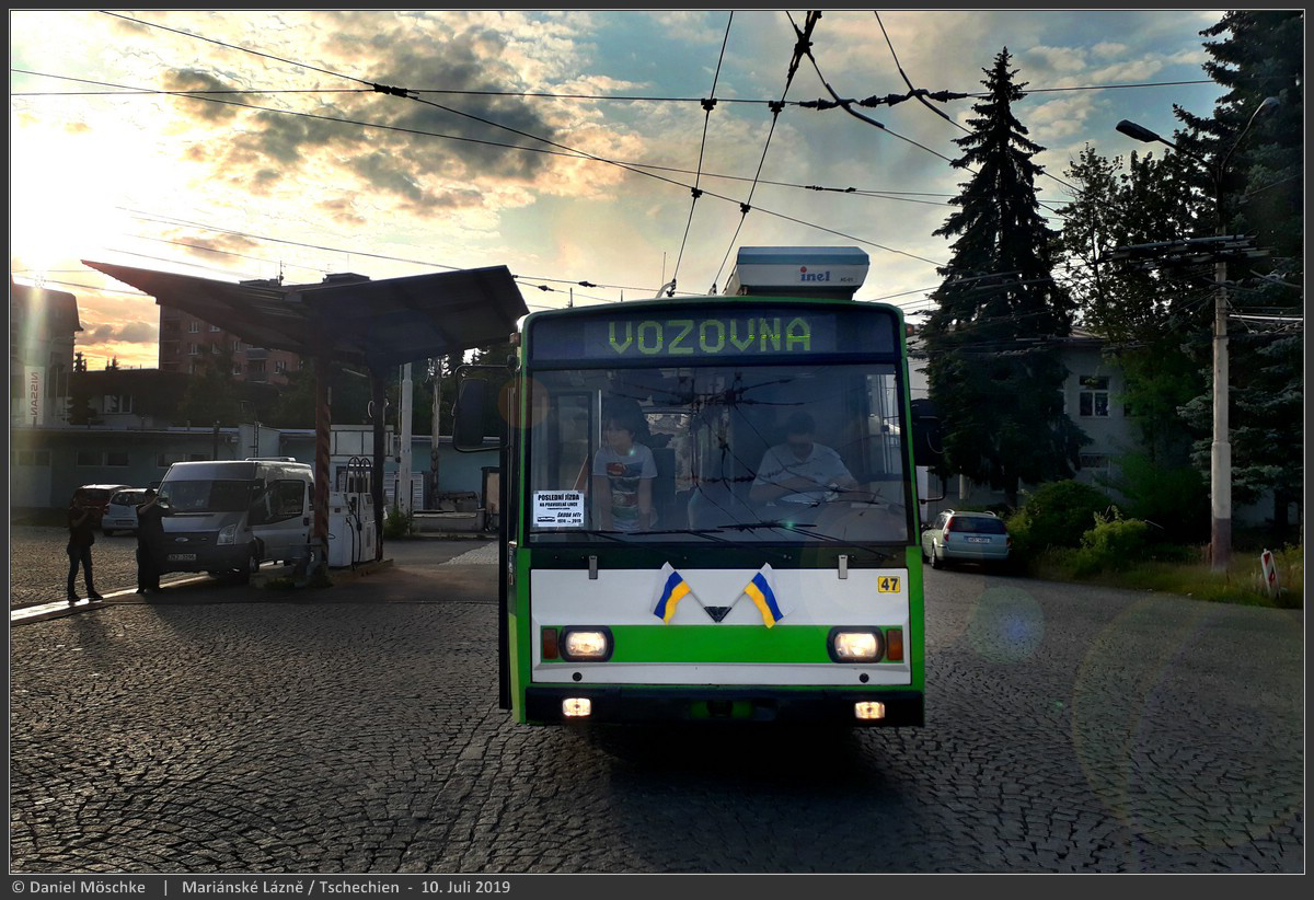 Mariánské Lázně, Škoda 14TrM # 47; Mariánské Lázně — End of operation of Škoda 14Tr trolleybuses after 45 years (13.07.2019) • Ukončení provozu vozů Škoda 14Tr po 45 letech (13.07.2019)