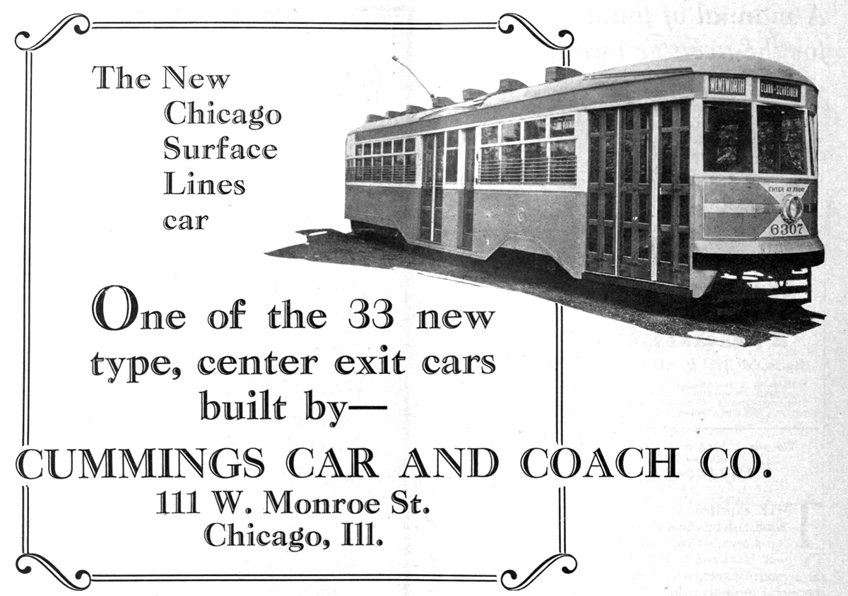 Чикаго, Cummings Peter Witt № 6307; Реклама и документация