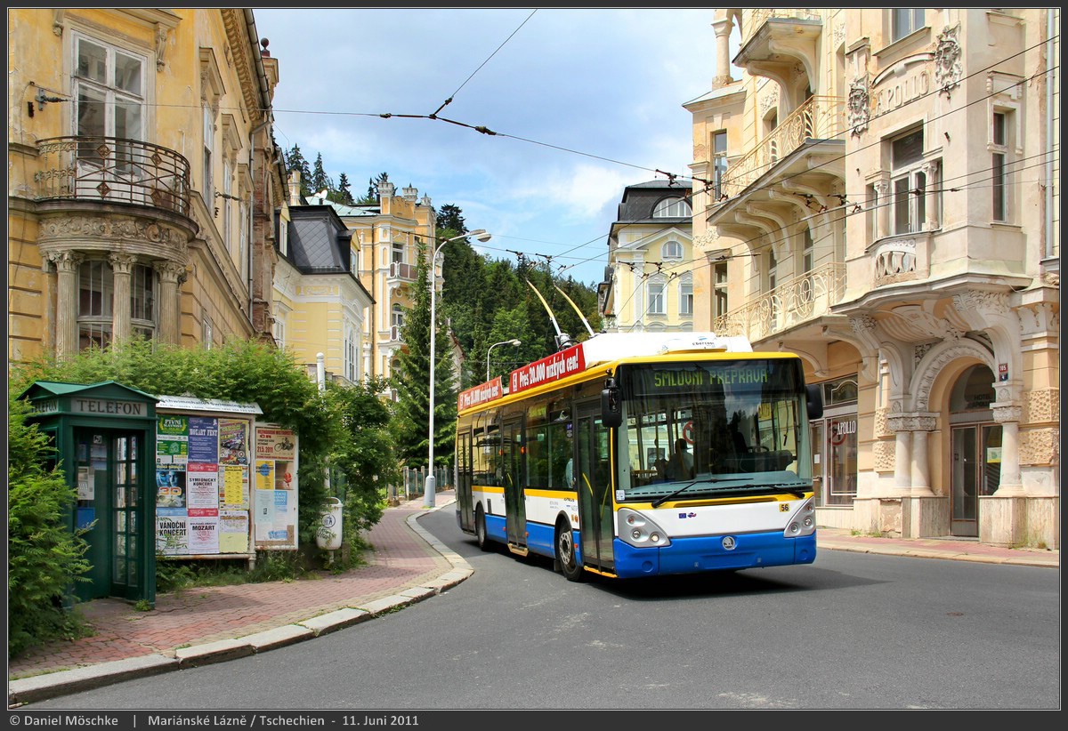 Mariánské Lázně, Škoda 24Tr Irisbus Citelis № 56; Mariánské Lázně — Former trolleybus lines • Bývalé trolejbusové tratě
