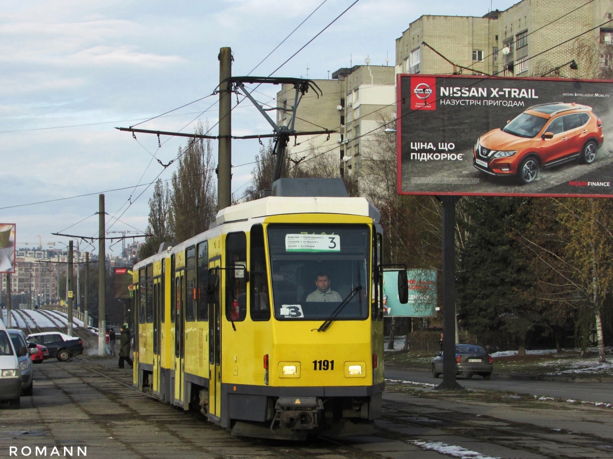 Lviv, Tatra KT4DM № 1191