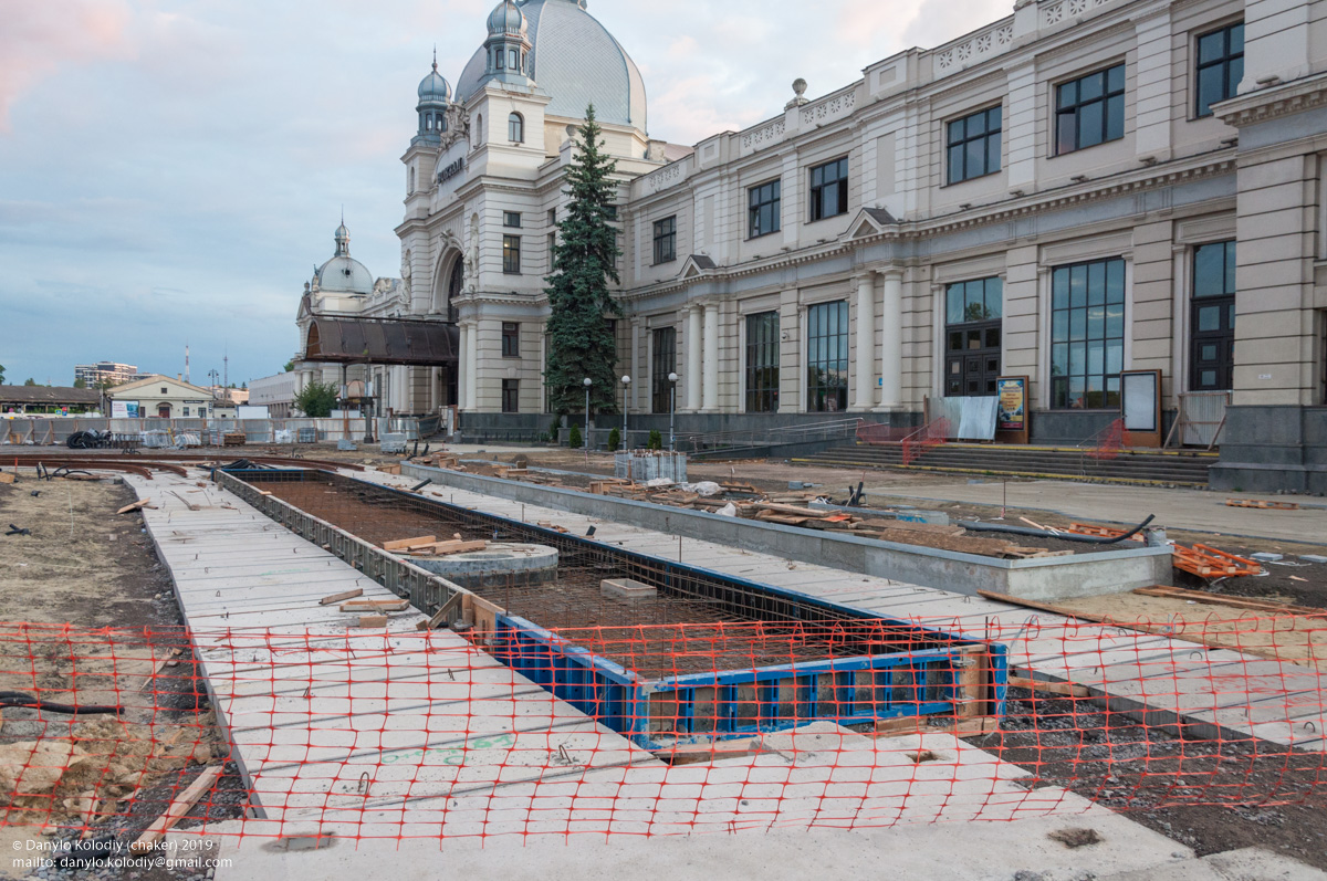 Lviv — Tracks reconstruction: Dvirtseva sq.[01.03.2019-07.12.2019]