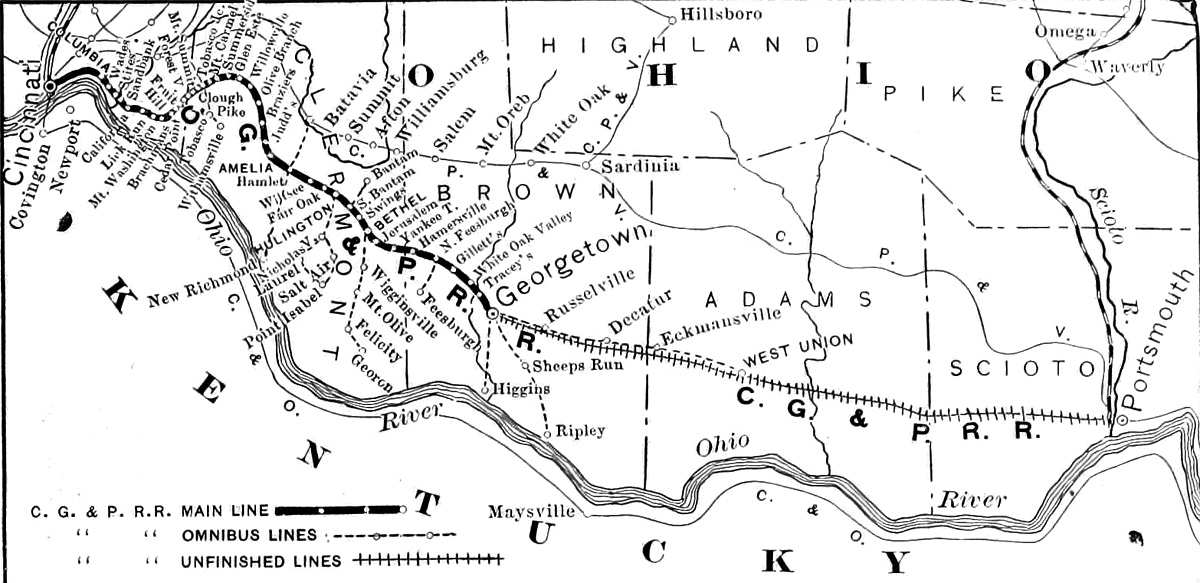 Цинциннати — Cincinnati, Georgetown & Portsmouth Railroad Co.; Цинциннати — Схемы