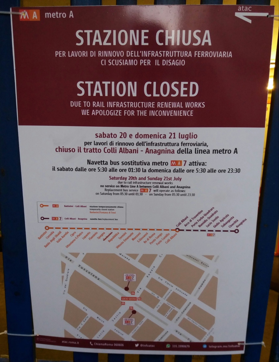 რომი — Development of Urban Electric Тransport; რომი — Metropolitain — Line A