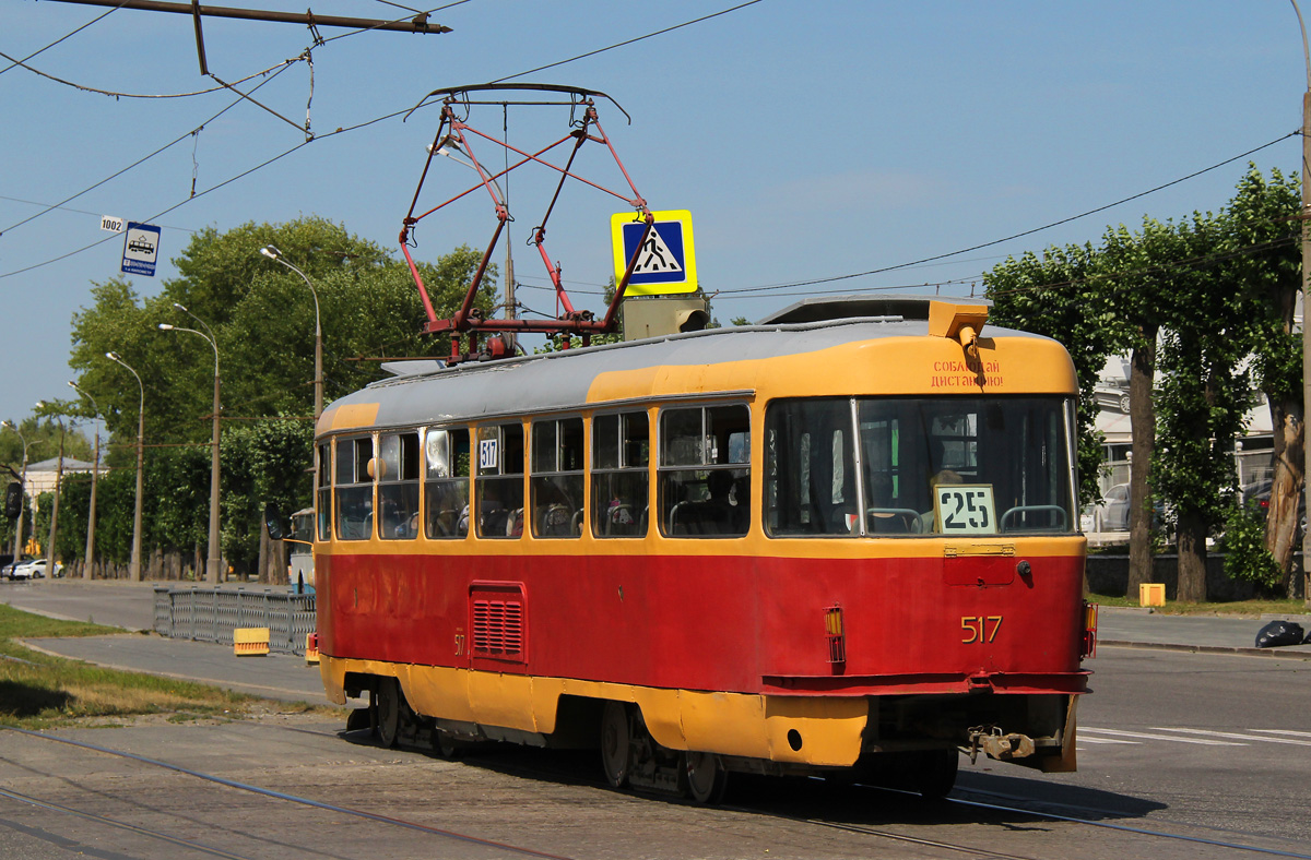 Yekaterinburg, Tatra T3SU (2-door) № 517