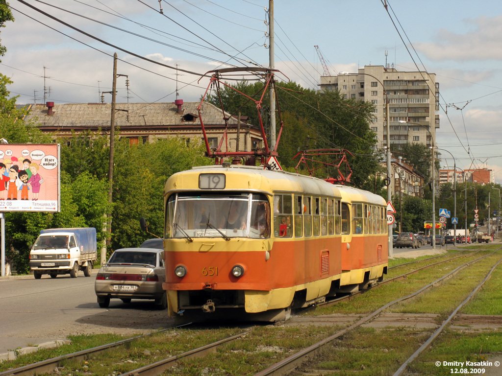 Екатеринбург, Tatra T3SU № 651