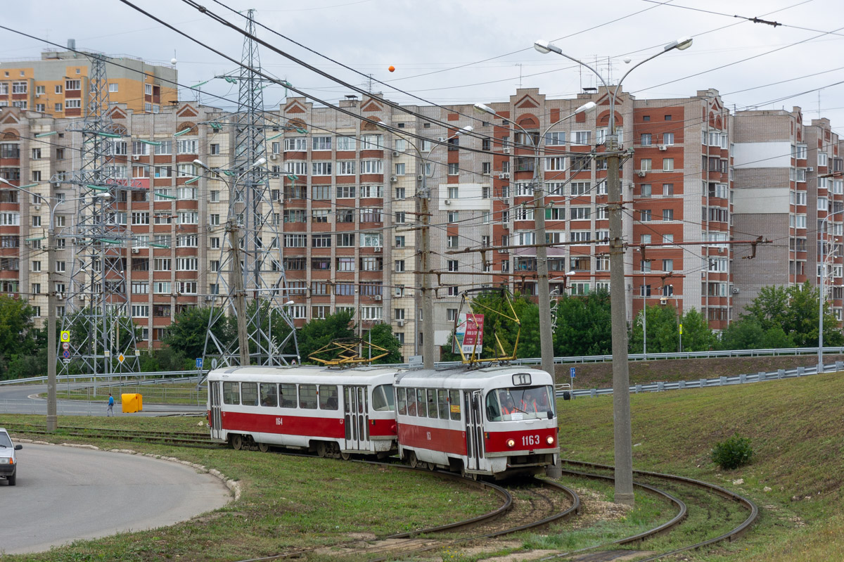 Самара, Tatra T3SU (двухдверная) № 1163