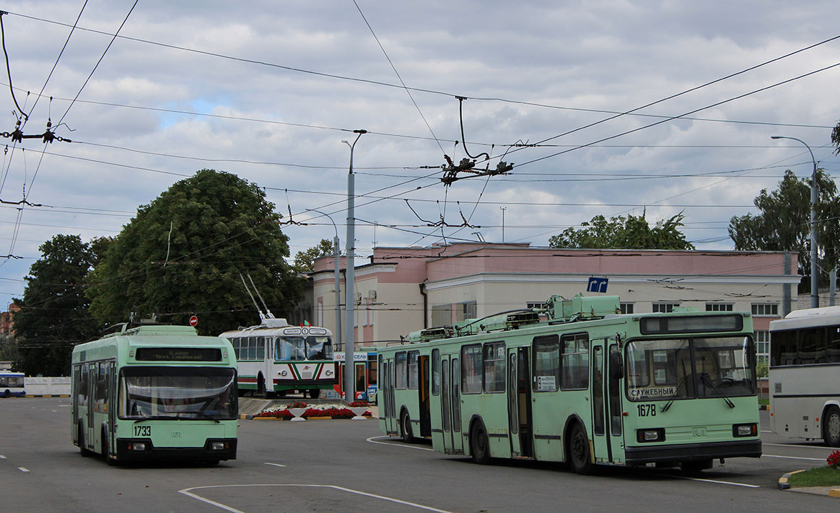 Гомель, БКМ 32102 № 1733; Гомель, БКМ 20101 № 1678; Гомель — Троллейбусные парки