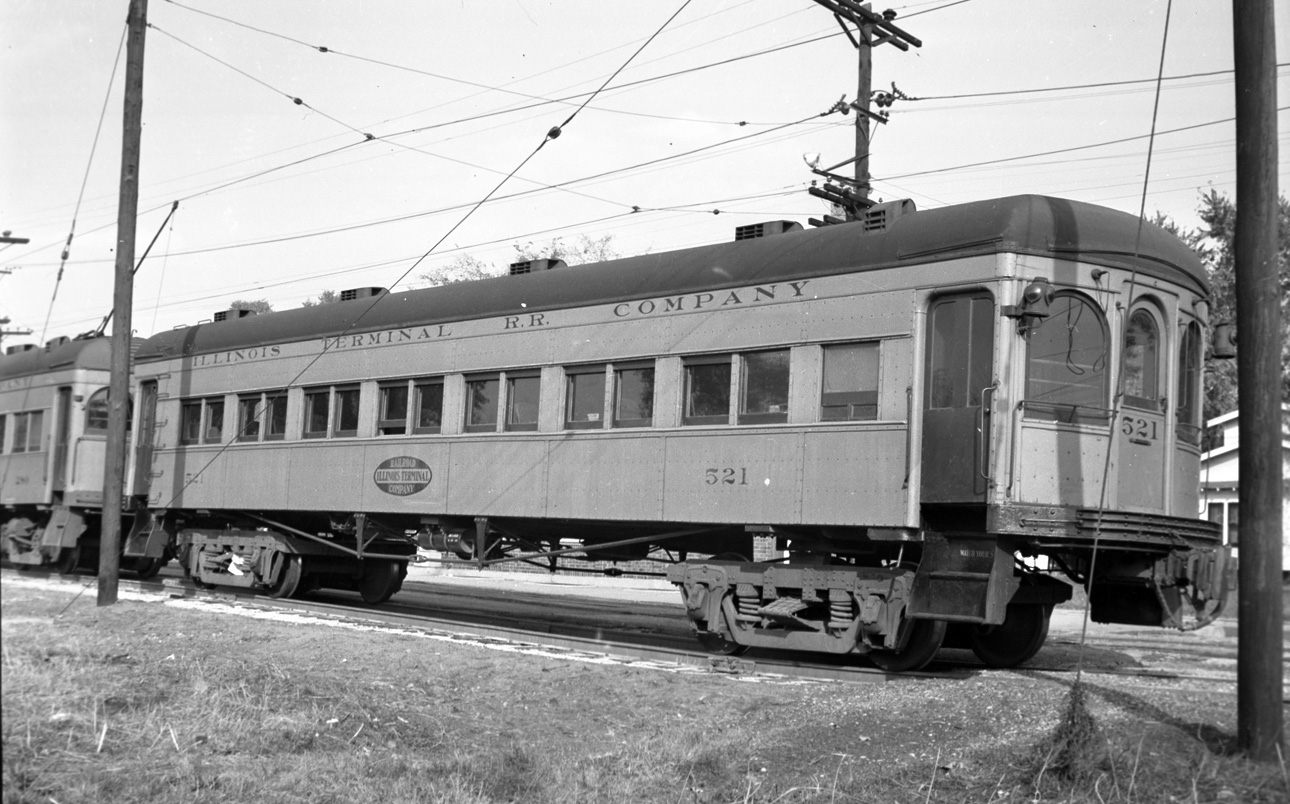 Illinois Terminal Railroad, St. Louis interurban trailer car # 521