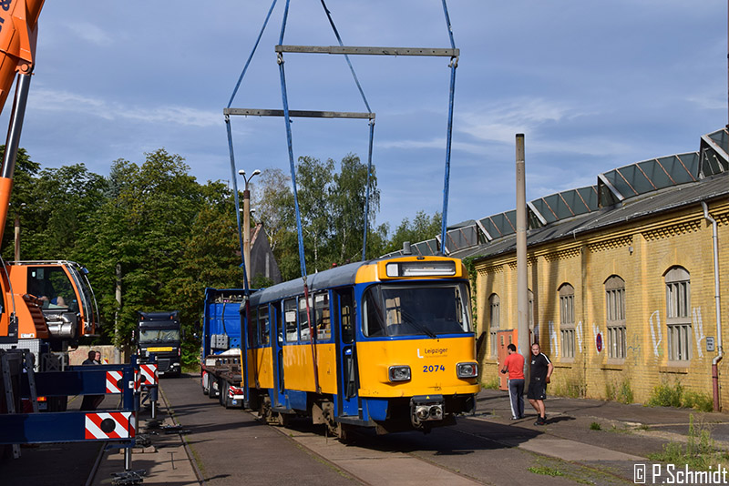 Лейпциг, Tatra T4D-M2 № 2074; Лейпциг — Отправка трамваев Tatra в Украину