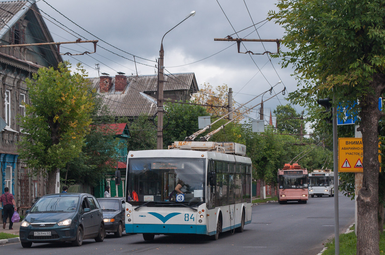 Тверь, Тролза-5265.00 «Мегаполис» № 84; Тверь — Последние годы тверского троллейбуса (2019 — 2020 гг.); Тверь — Троллейбусные линии: Центральный район