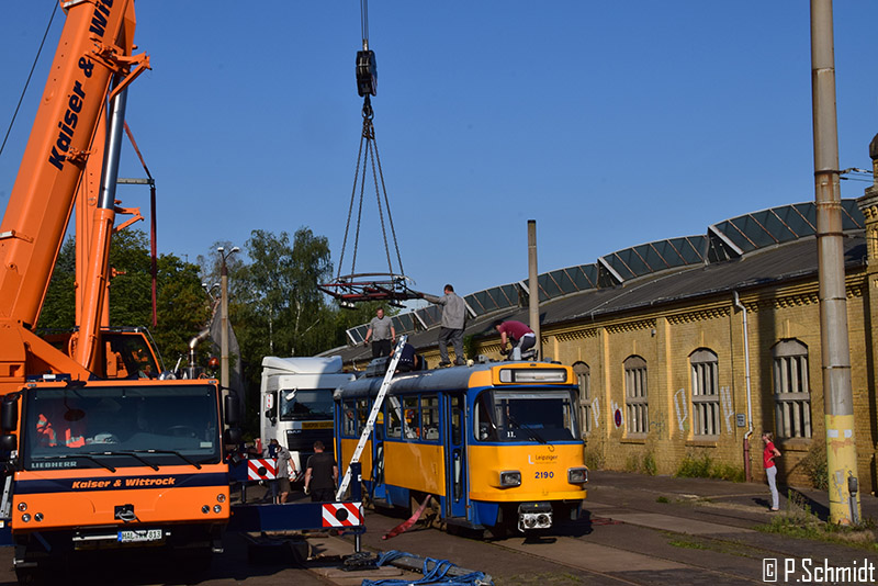 Лейпциг, Tatra T4D-M1 № 2190; Лейпциг — Отправка трамваев Tatra в Украину