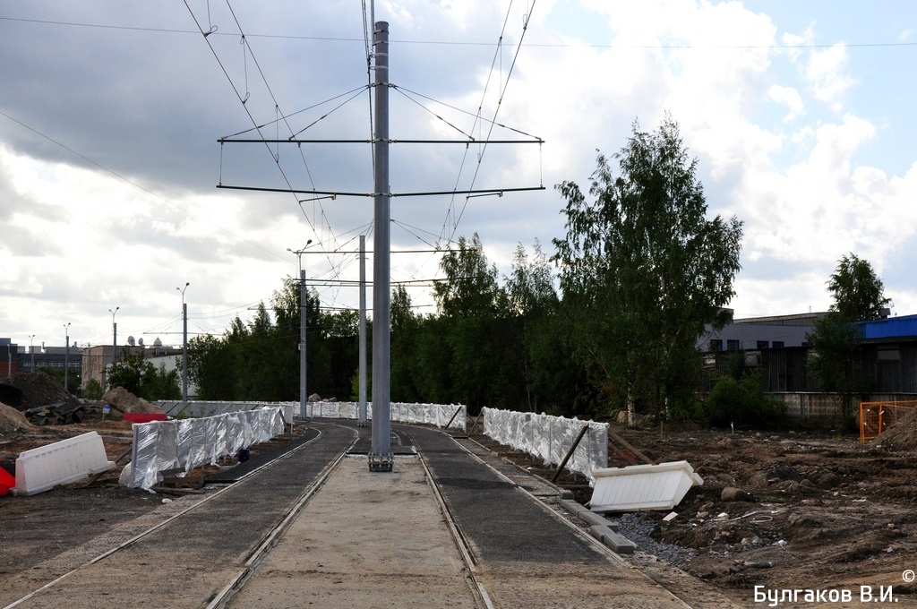 Petrohrad — Tram lines construction