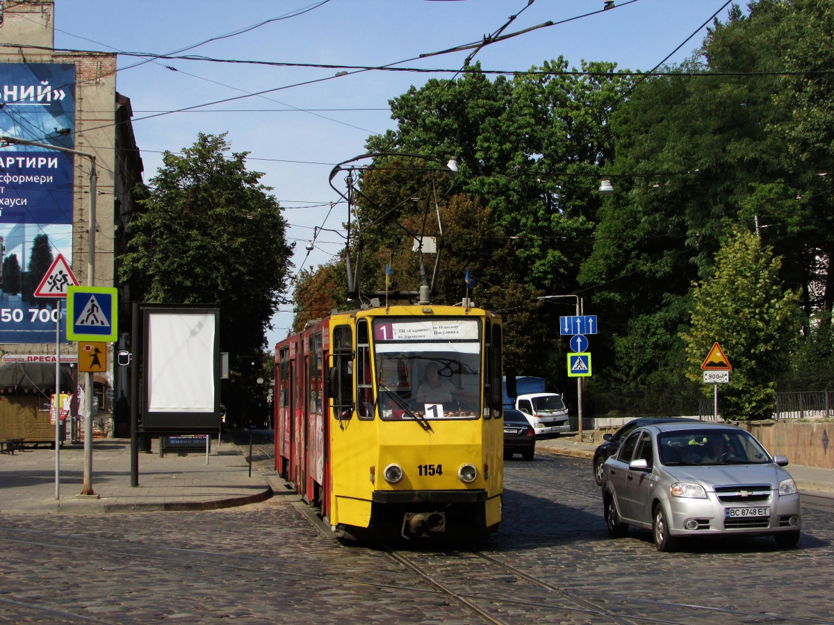 Lviv, Tatra KT4D № 1154
