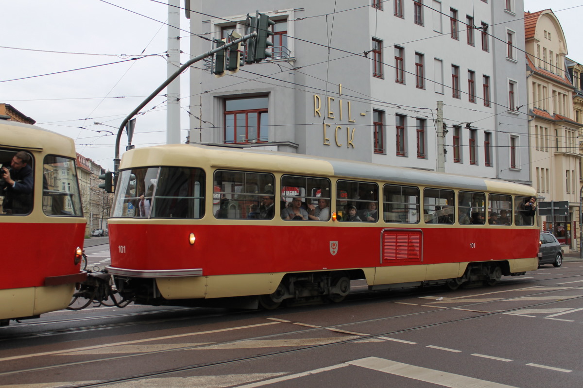 Галле, Tatra B4D № 101; Галле — Юбилей: 125 лет электрических трамваев в Галле (17.04.2016)