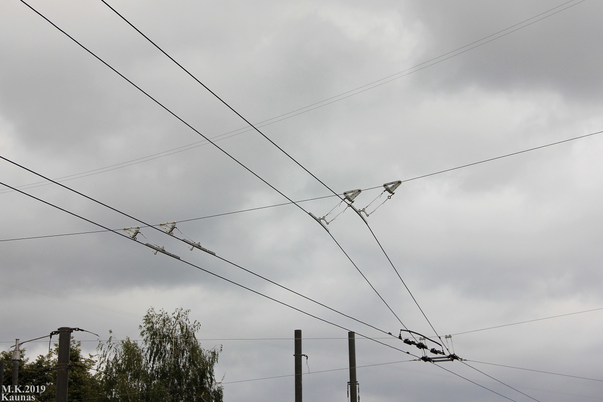 Kaunas — Trolleybus wires and infrastructure