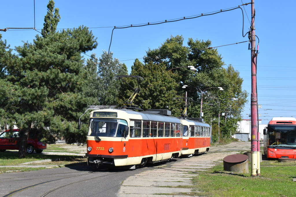 Братислава, Tatra T3M № 7733; Братислава, Tatra T3M № 7734; Братислава — Deň otvorených dverí v DPB 2019 * День открытых дверей