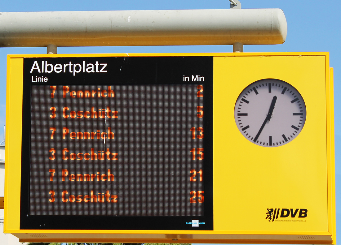 Дрезден — Информации для пассажиров