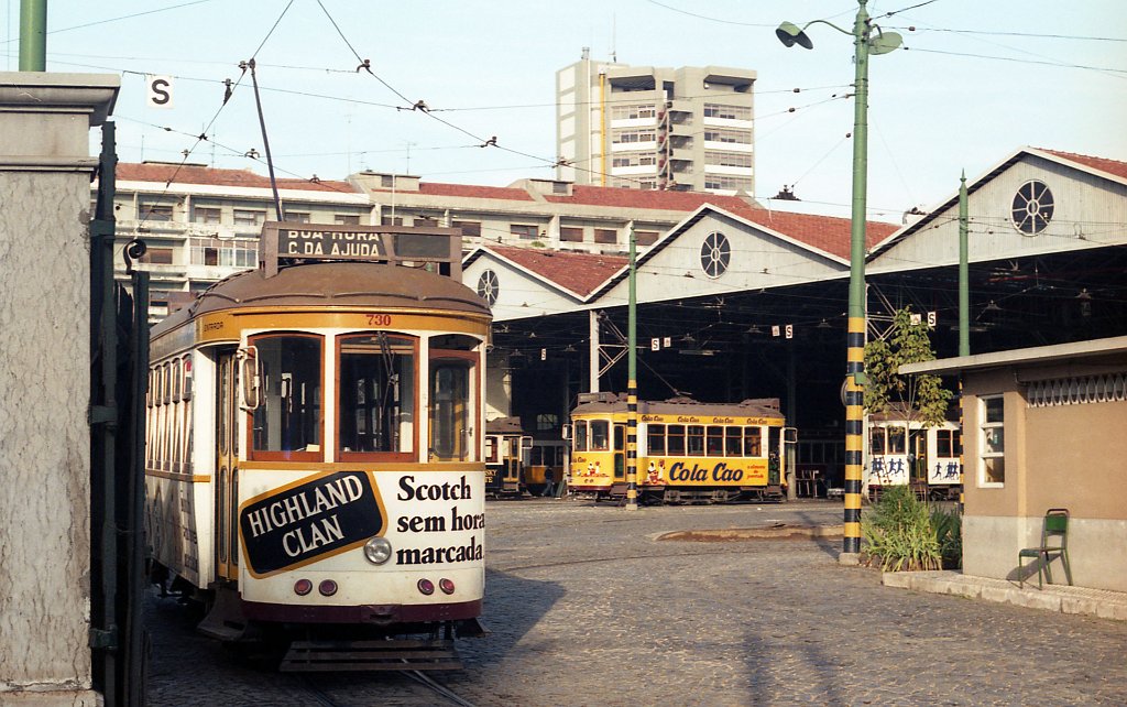 Лиссабон, Carris 2-axle motorcar (Standard) № 730; Лиссабон — Трамвай — Estação de Arco do Cego (закрытое депо)
