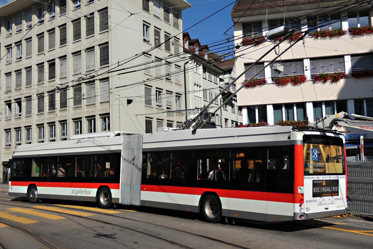 Санкт-Галлен, Hess SwissTrolley 3 (BGT-N2C) № 181