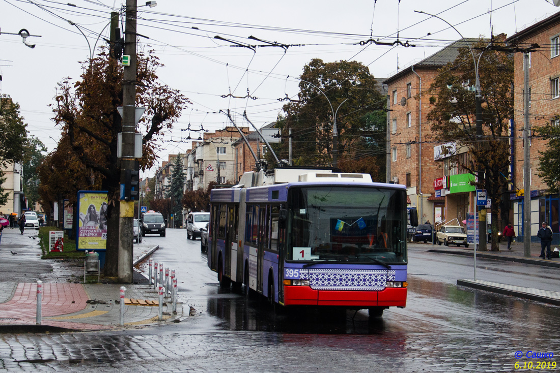 Черновцы, Hess SwissTrolley 2 (BGT-N1) № 395; Черновцы — Ремонт проспекта Независимости, изменение движения маршрутов 1, 5, 11.