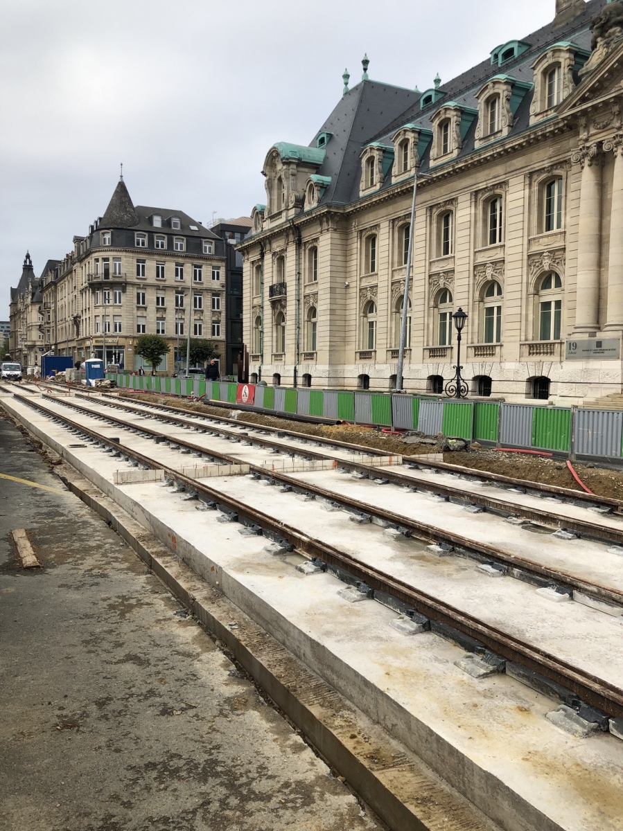 Luxembourg — Tramway Construction