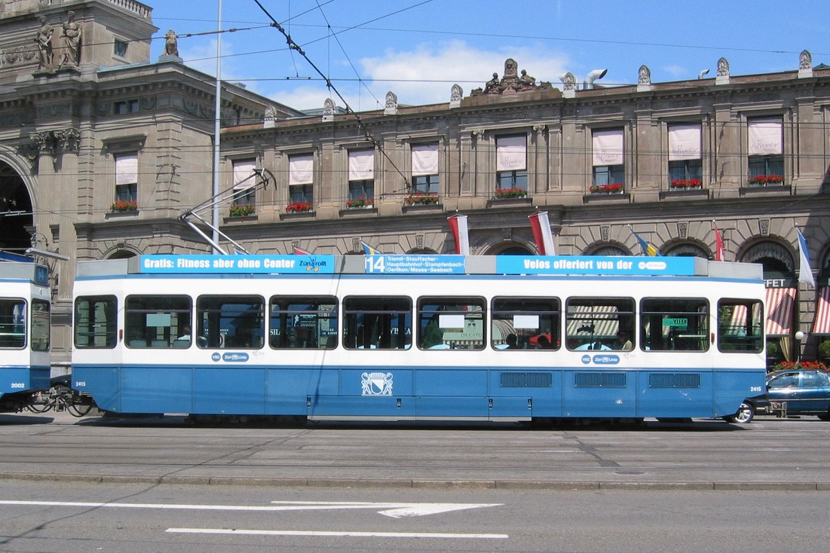 Zürich, SWP/SIG/BBC Be 2/4 "Tram 2000 Pony" — 2415