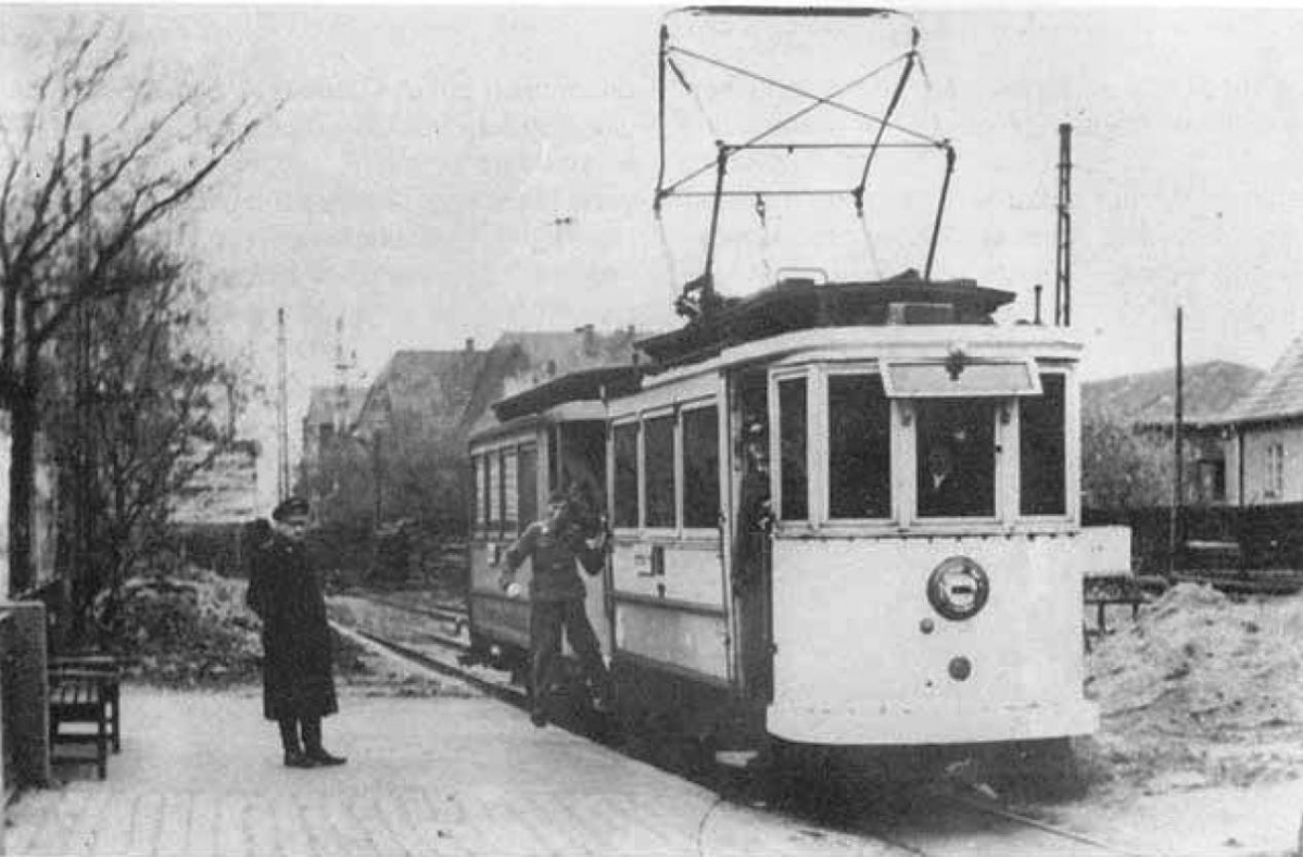 Rostock, MAN 2-axle motor car № 2; Rostock — Beach tramway line Warnemünde — Markgrafenheide (1910—1945) • Strandbahn Warnemünde — Markgrafenheide (1910—1945); Rostock — Old photos • Alte Fotos