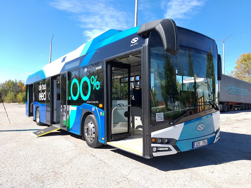 Dobrich, Solaris Urbino IV 12 Electric č. 329 TNJ; Dobrich — Electric buses for tests in Dobric — 2015-2019