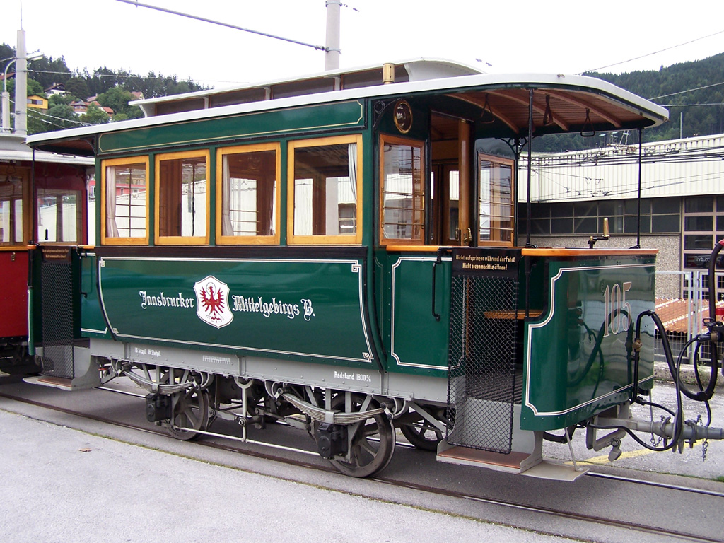 Инсбрук, Двухосный прицепной Graz № 105; Инсбрук — 100 Jahre Haller Triebwagen