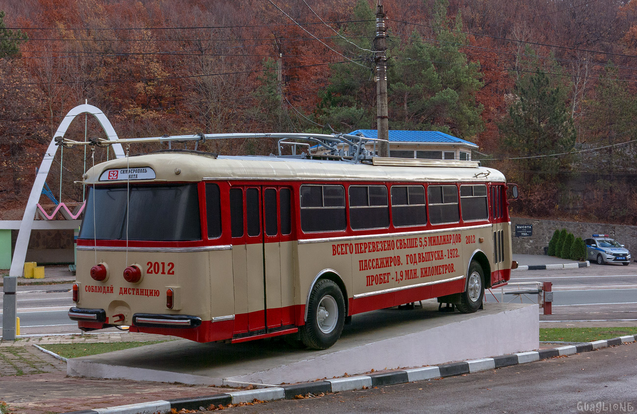 Крымский троллейбус, Škoda 9Tr19 № 2012 (1502); Крымский троллейбус — Памятник троллейбусу на Ангарском перевале