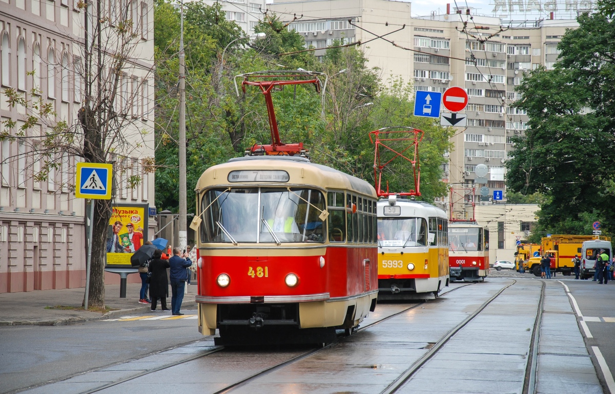 Москва, Tatra T3SU (двухдверная) № 481; Москва — День Московского транспорта 13 июля 2019