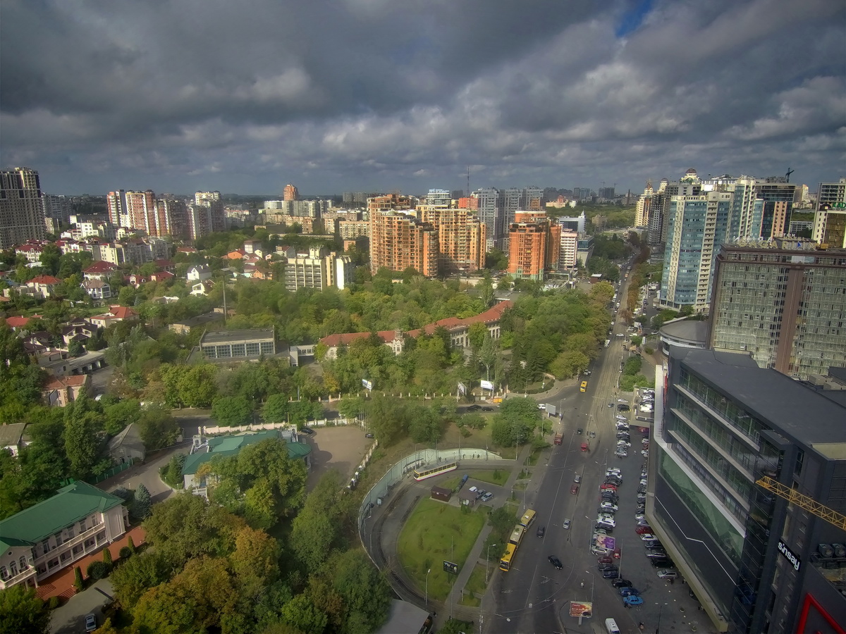 Odesa — Aerial Views; Odesa — Tramway Lines: Frantsuzkiy Boulevard — Arkadiia