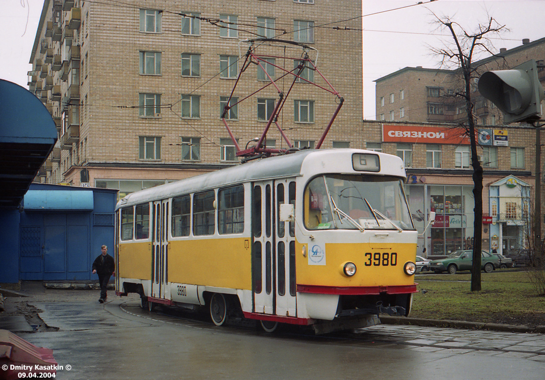 Москва, Tatra T3Т № 3980