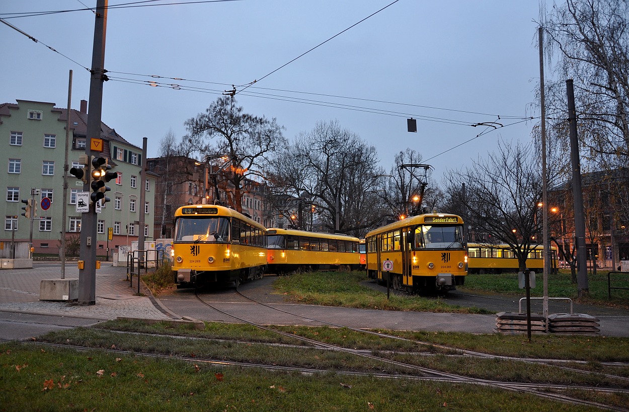 Dresden, Tatra T4D-MT nr. 224 269; Dresden, Tatra T4D-MT nr. 224 265