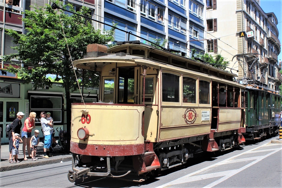 Женева, SWS/AEG Ce 2/4 № 80; Женева — 150 лет женевским трамваям