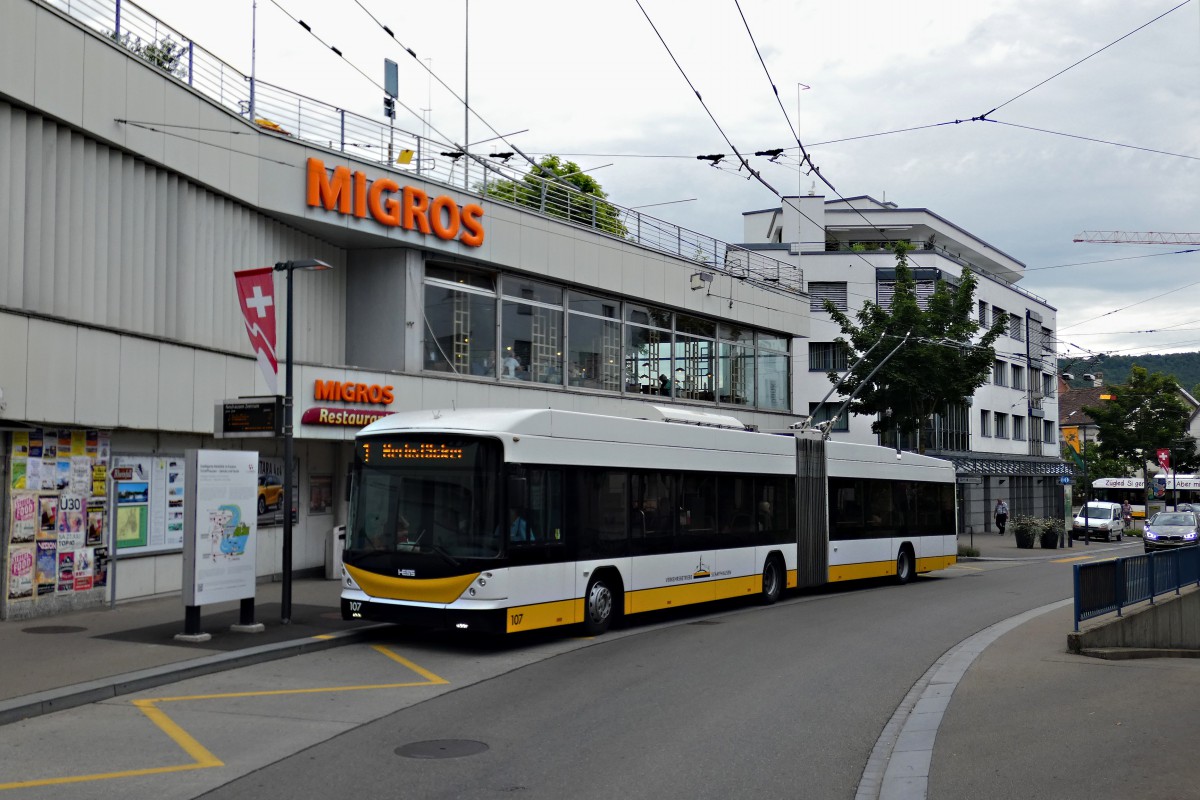 Schaffhausen, Hess SwissTrolley 3 (BGT-N2C) # 107