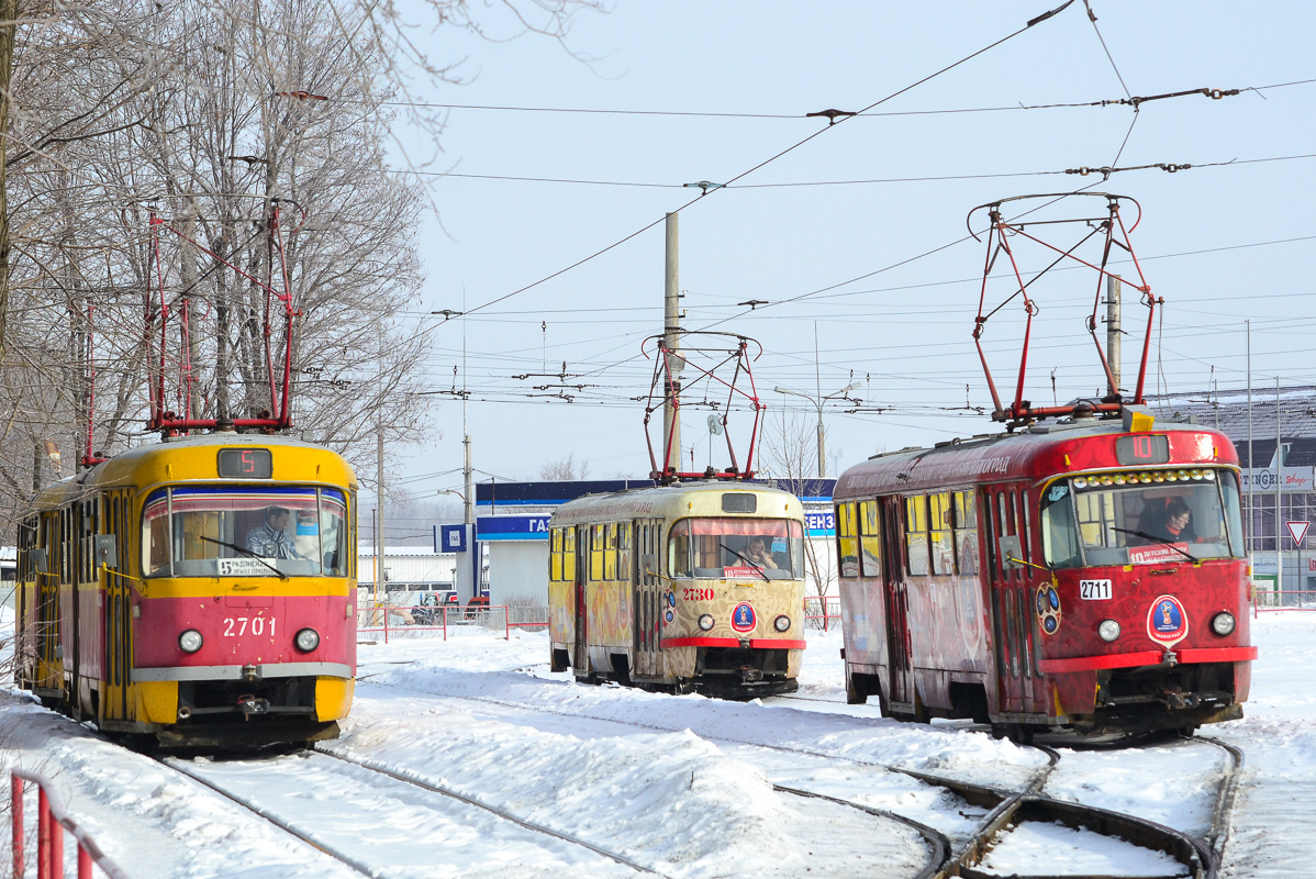 Волгоград, Tatra T3SU № 2701; Волгоград, Tatra T3SU № 2730; Волгоград, Tatra T3SU № 2711