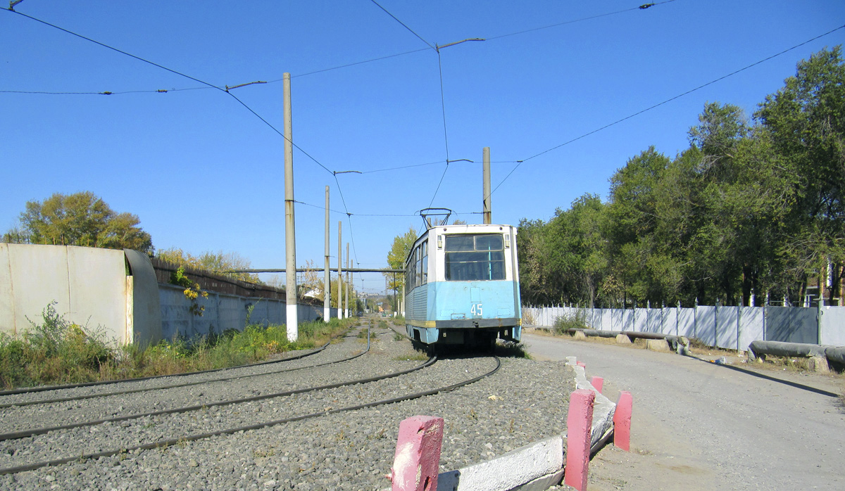 Темиртау, 71-605 (КТМ-5М3) № 45; Темиртау — Трамвайные линии и инфраструктура
