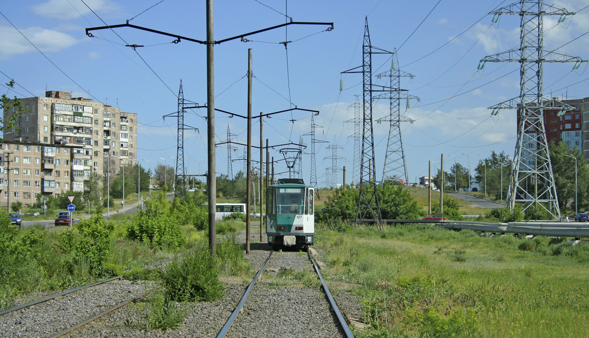 Темиртау, Tatra KT4DM № 127; Темиртау — Трамвайные линии и инфраструктура
