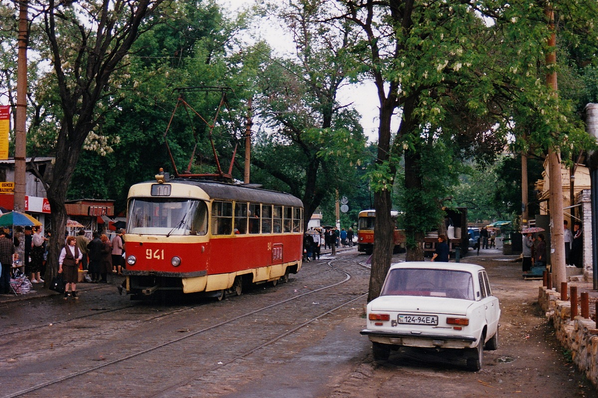 Донецк, Tatra T3SU № 941 (3941); Донецк, Tatra T3SU № 957 (3957); Донецк — Фотографии Алекса Краковски — 22.05.1998