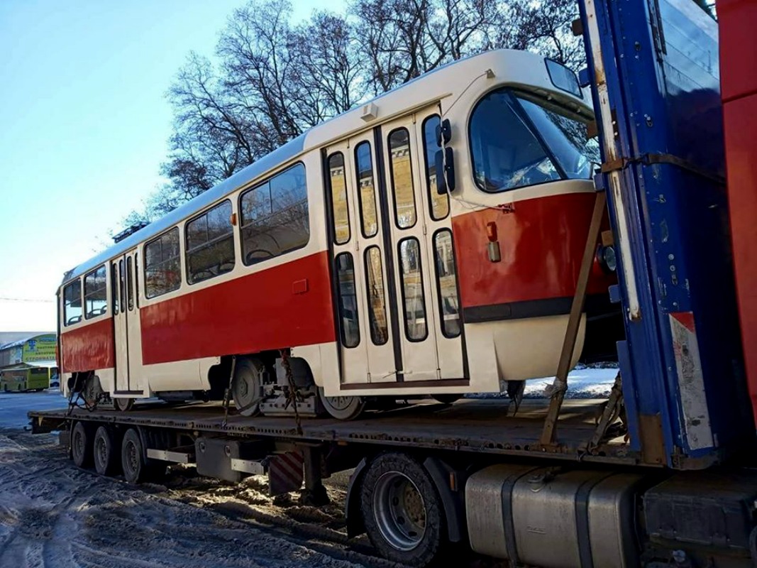Konotop — Delivery of ex-Riga Tatra T3A Trams
