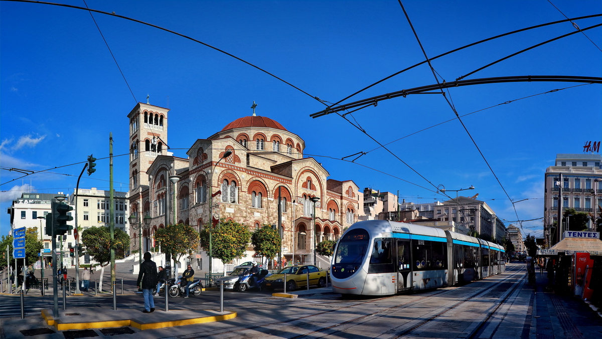Ateena, AnsaldoBreda Sirio # 10028; Ateena — Trams — lines and infrastructure