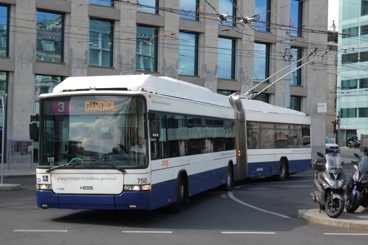 Женева, Hess SwissTrolley 3 (BGT-N2C) № 750